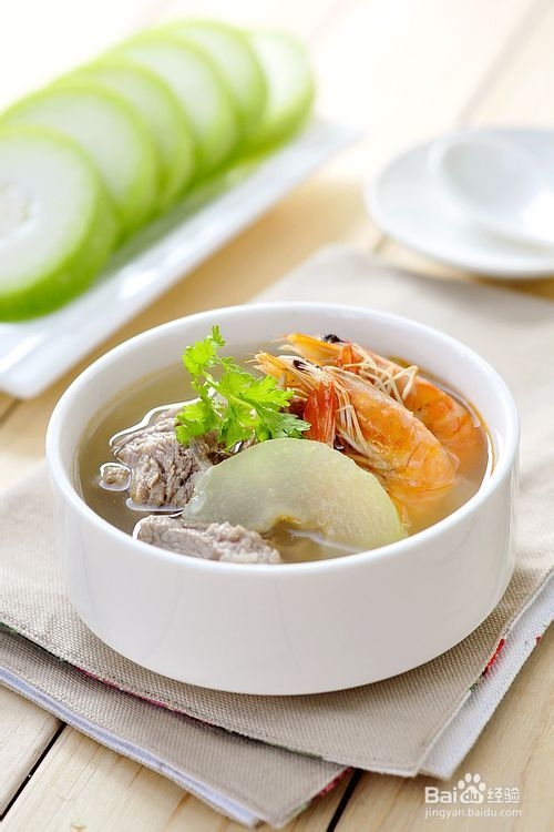 脊骨鲜虾冬瓜汤