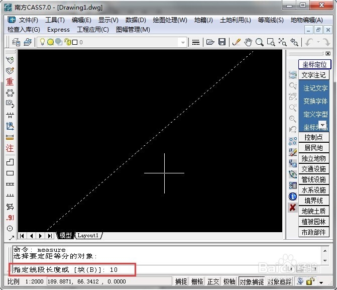 CASS中每隔10米提取坐标