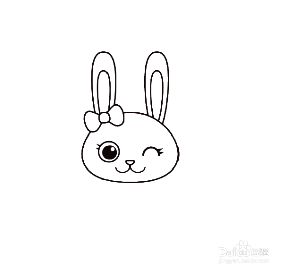 如何手工画漂亮的兔子简笔画