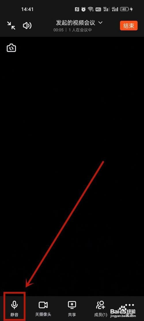 钉钉视频会议怎么静音
