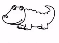 怎么画鳄鱼的简笔画