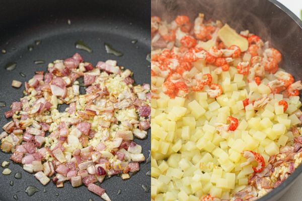 泰式咖喱小龙虾仁盖面