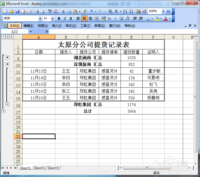 Excel中怎么分类汇总？