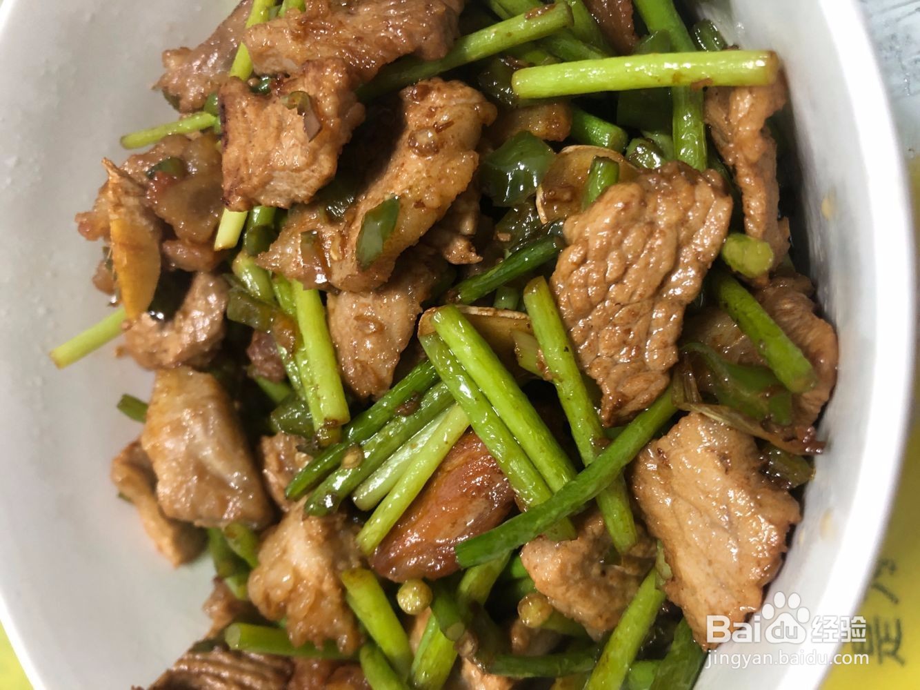 家常菜蒜苗炒肉