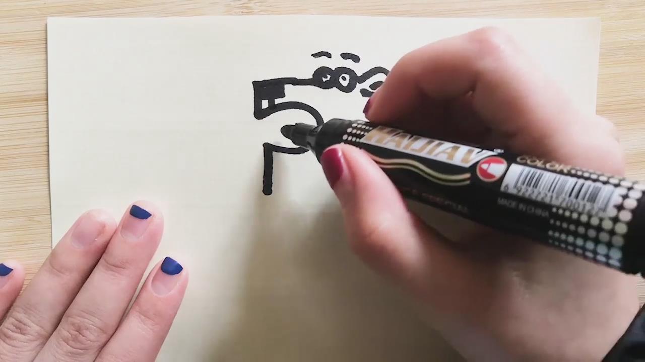 土拨鼠简笔画怎样画？