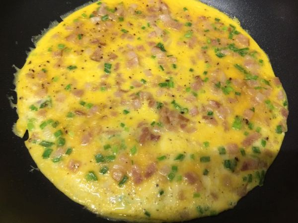 香葱培根鸡蛋饼