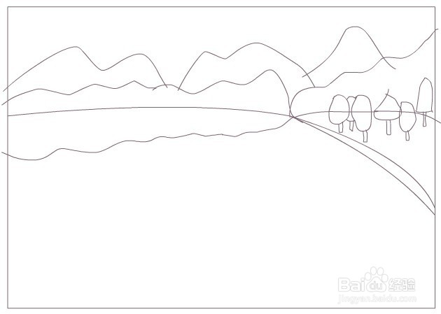 flash绘制湖边的风景