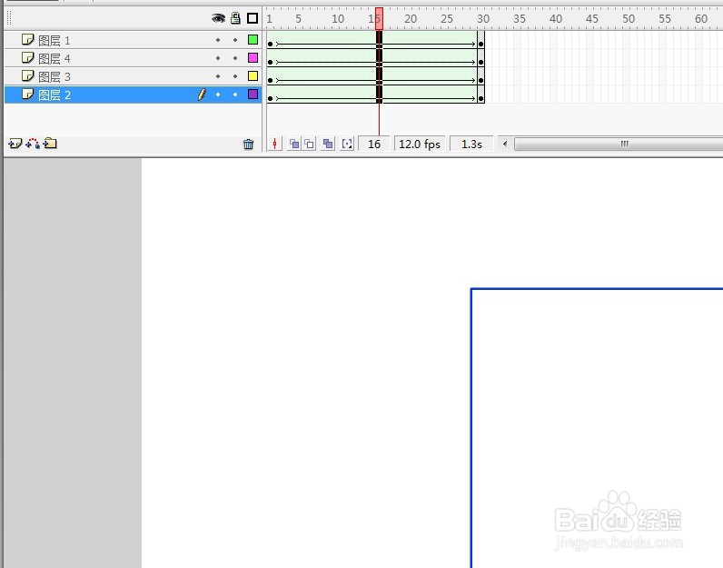 flash用形状补间动画展示矩形画法