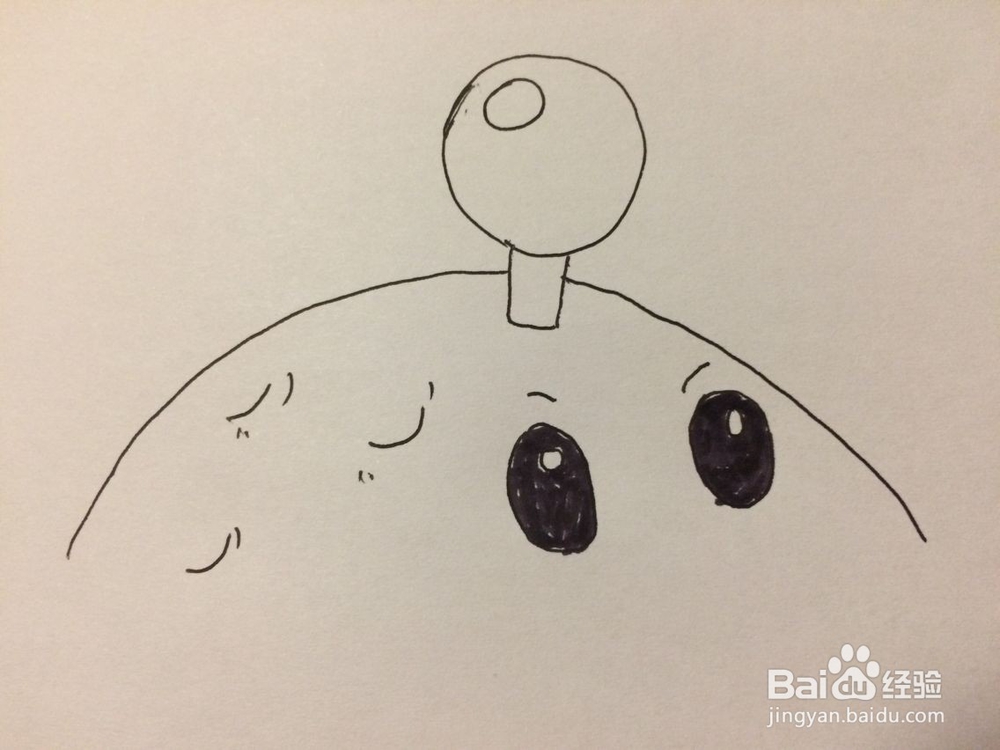 植物大战僵尸中土豆地雷的简笔画法