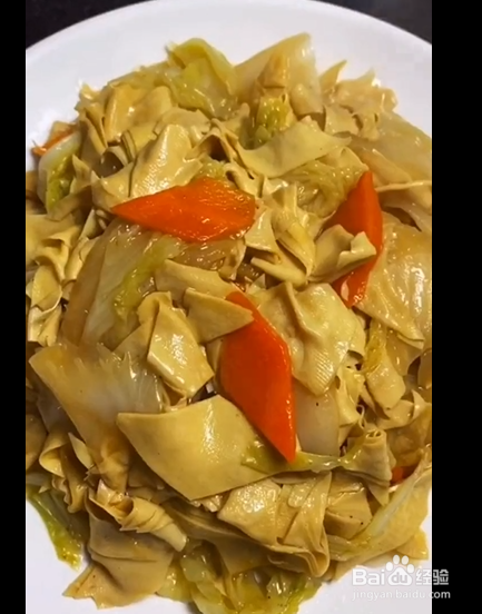 酱香胡萝卜白菜片炒干豆腐的制作方法