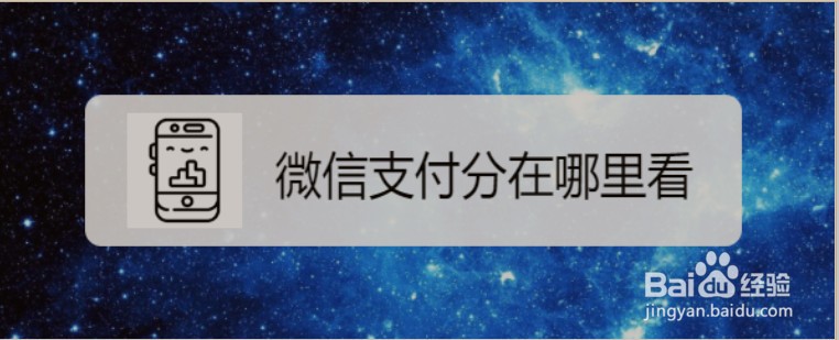微信支付分在哪里看