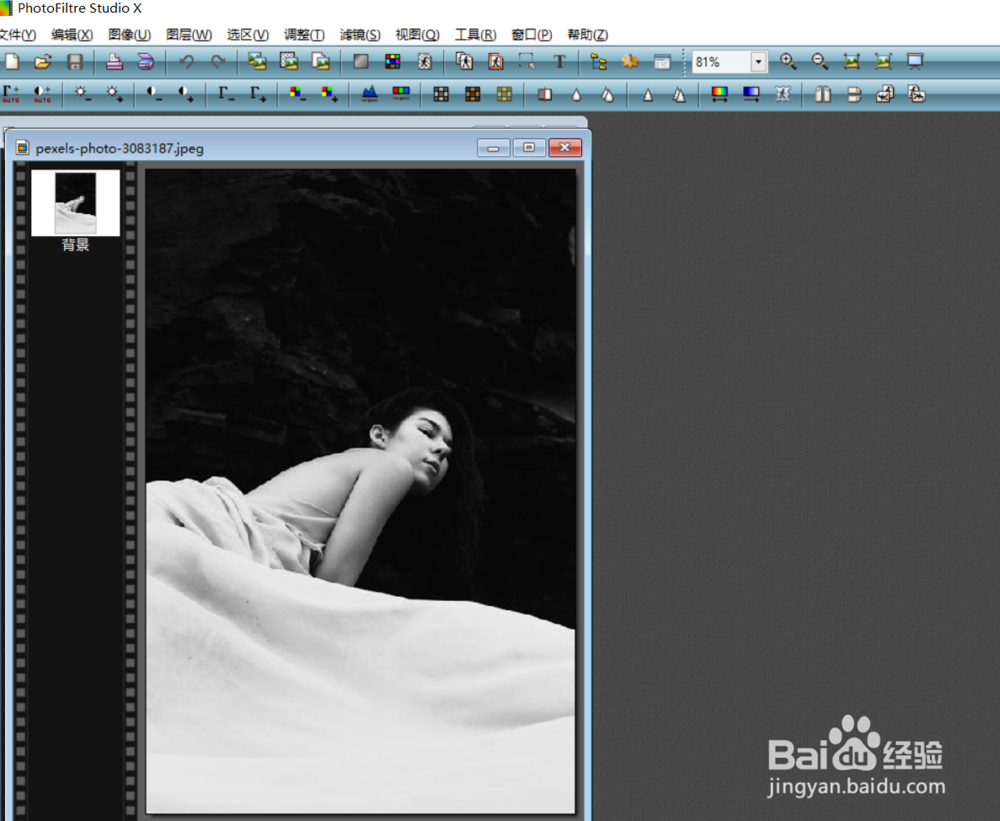 如何使用photofiltre对图片使用反片效果？