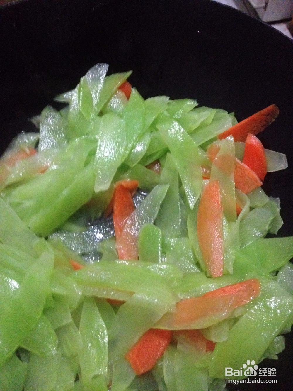 快手素炒莴苣的做法