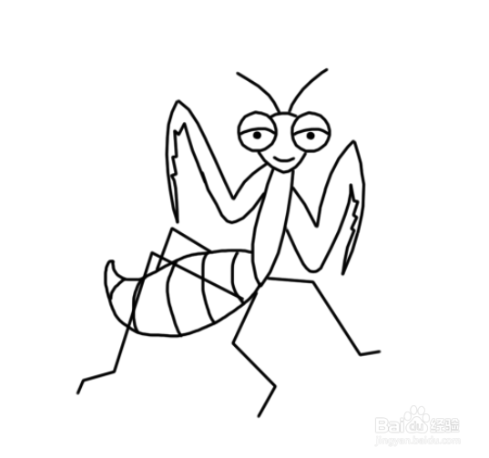 大刀螳螂简笔画图片