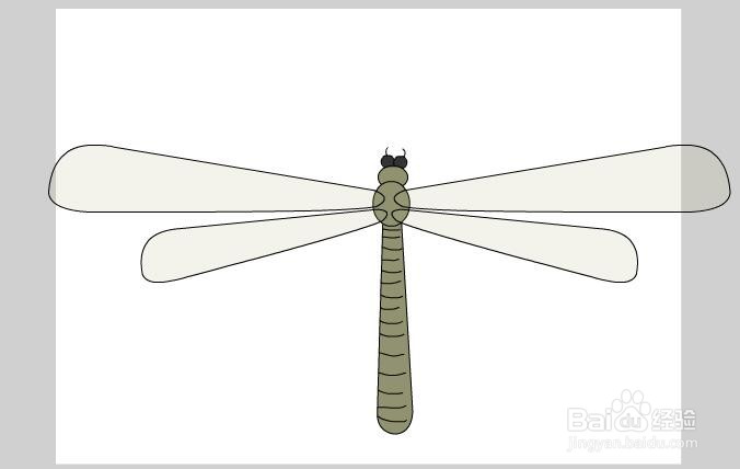 flash如何绘制卡通蜻蜓