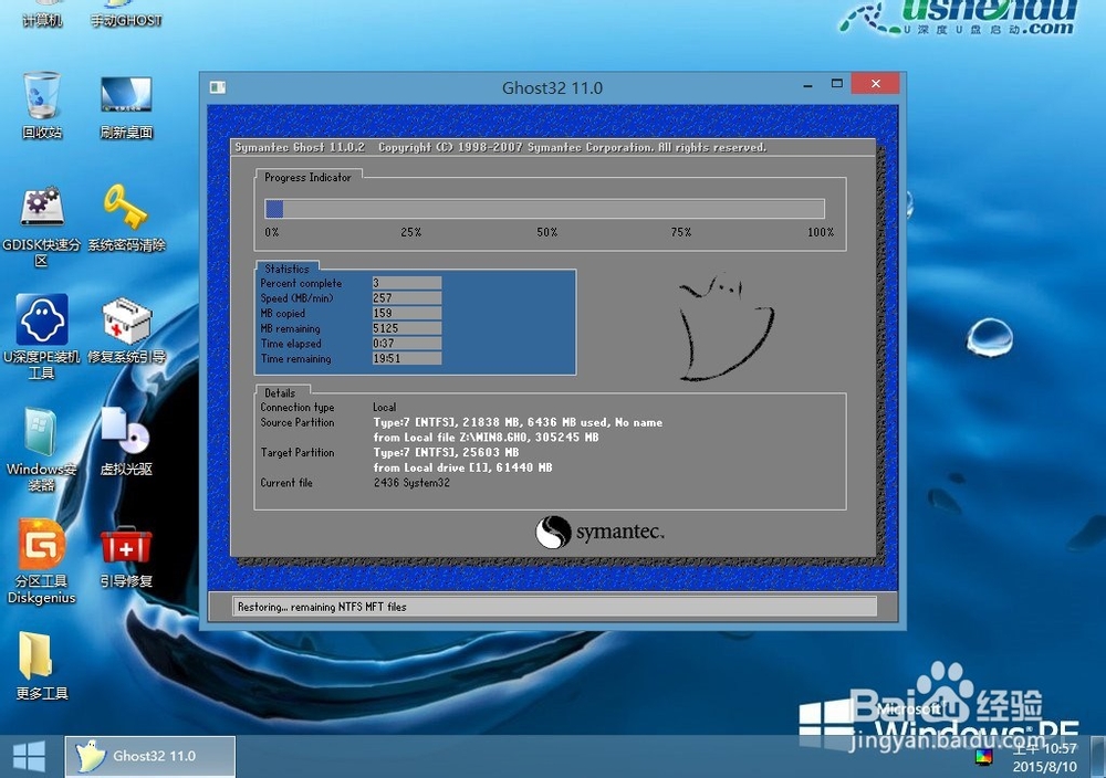 u深度u盘启动盘安装深度win8.1系统