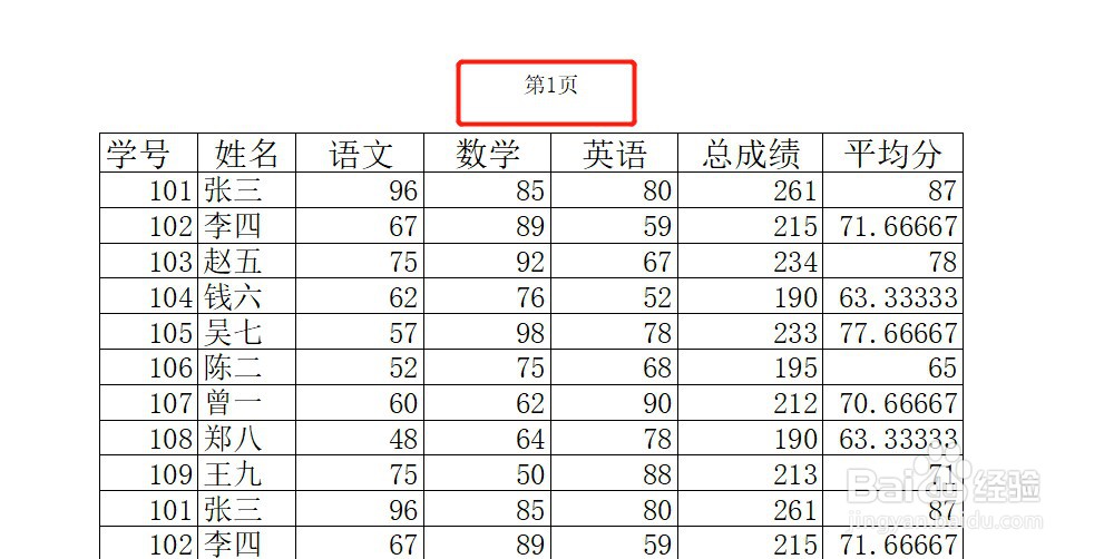 <b>Excel表如何设置打页眉中间显示“第几页”</b>