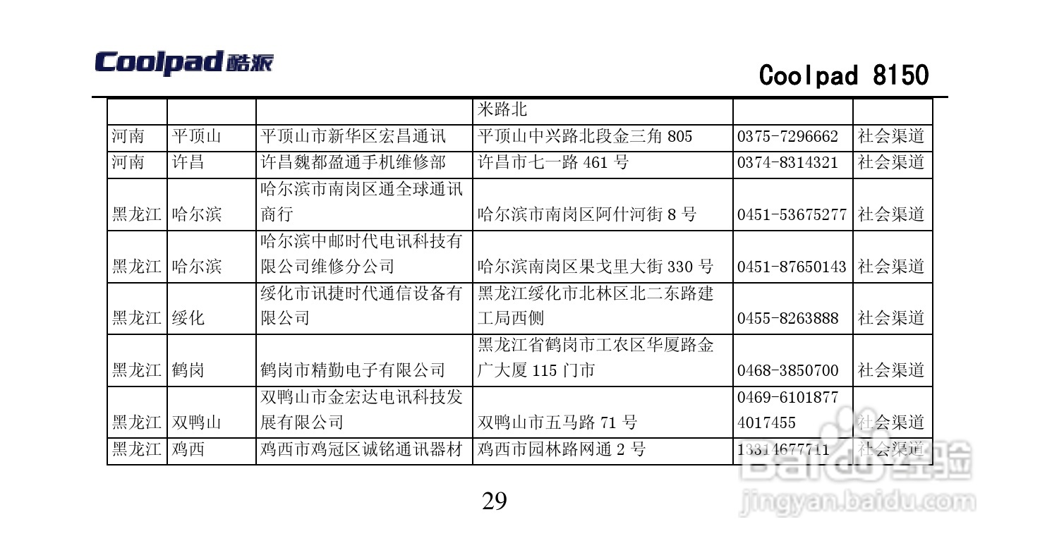 酷派 Coolpad 8150手机说明书:[8]