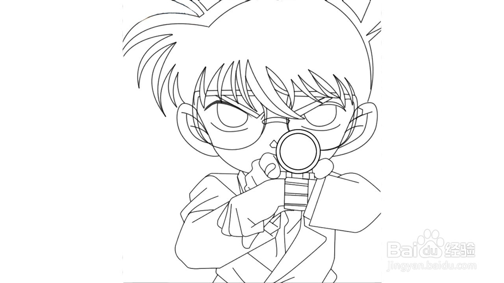 名侦探柯南简笔画