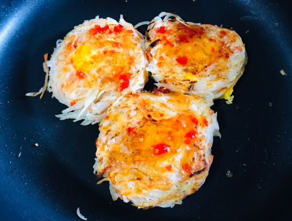 鸟巢土豆丝煎蛋饼