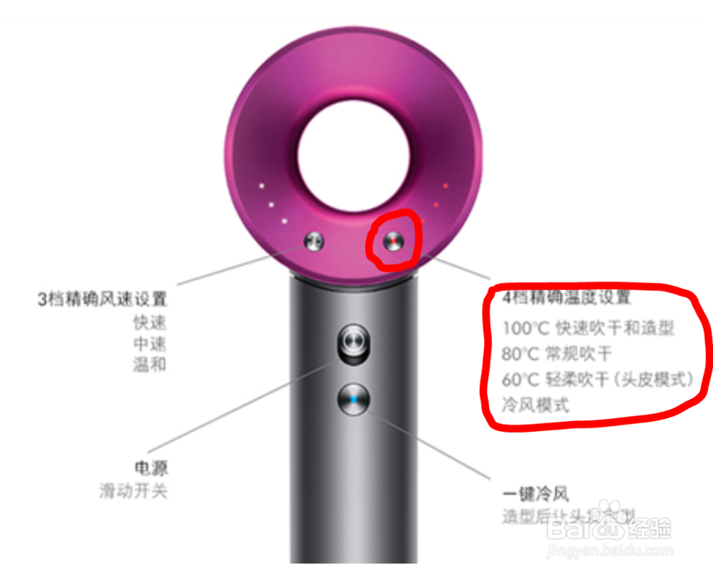 戴森吹风机使用教程