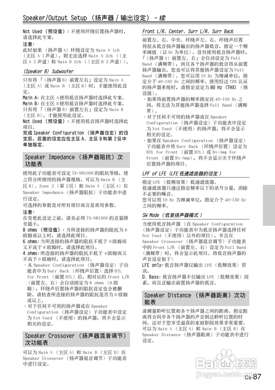 安桥AV接收机TX-NR1000型使用说明书:[5]