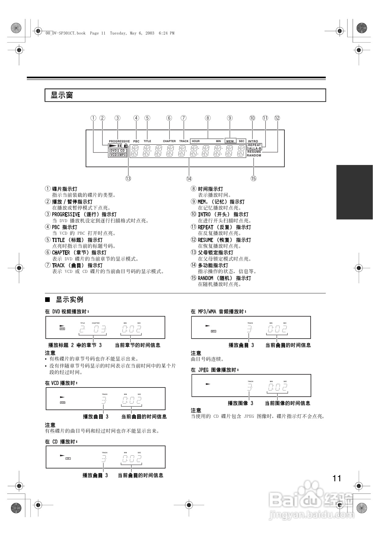 安桥DVD播放机DV-SP301型使用说明书:[1]