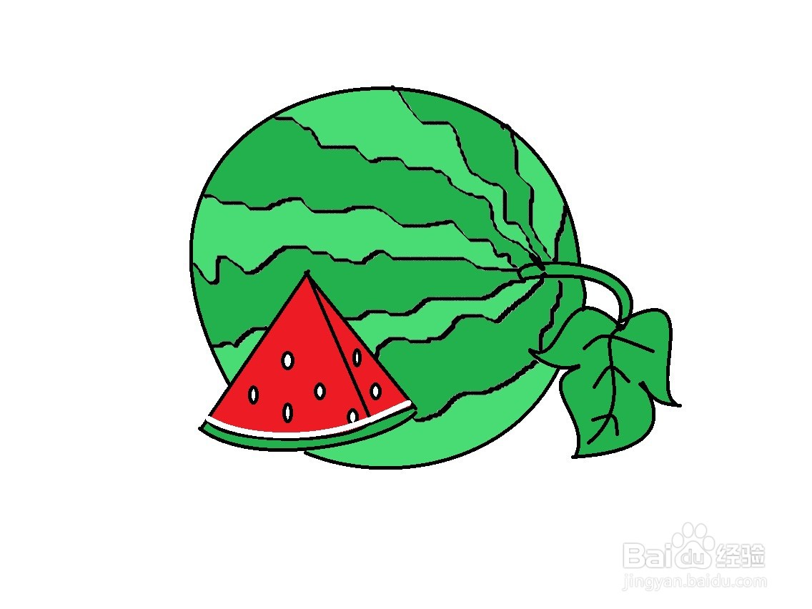 画西瓜的方法