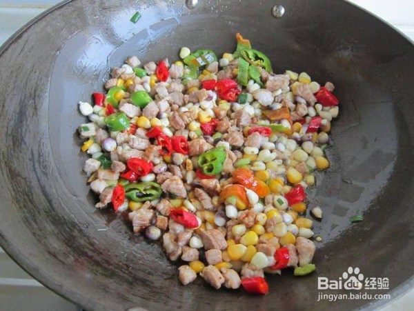 家常菜-羊肉炒玉米