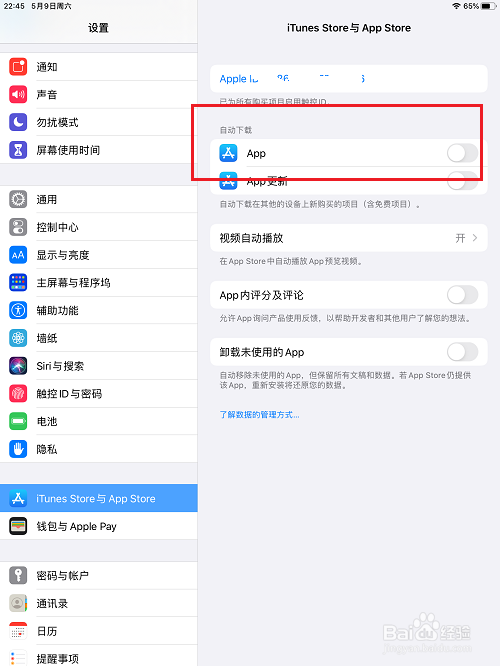 ipad怎么禁止应用自动下载