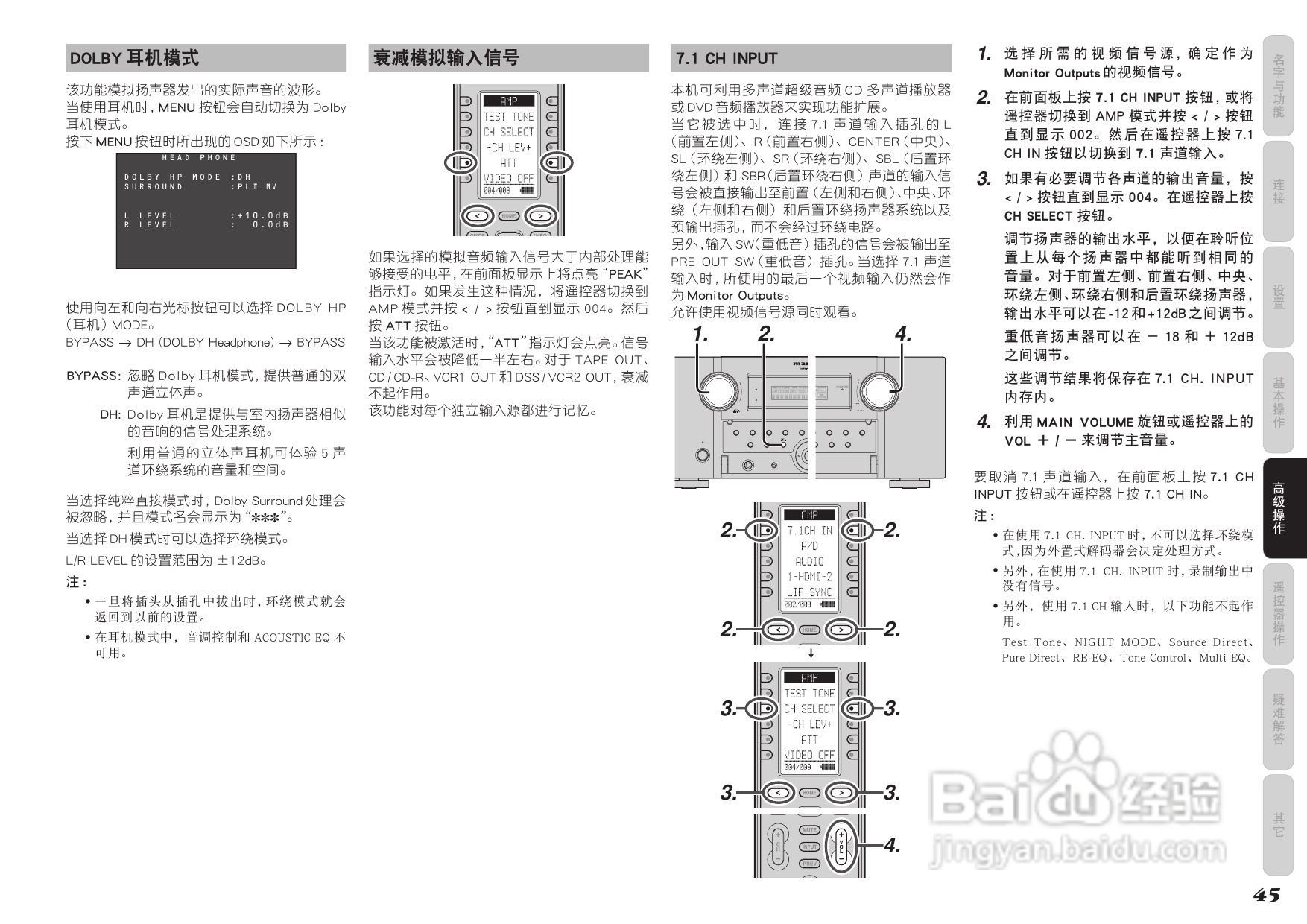 马兰士AV8003功放使用说明书:[3]