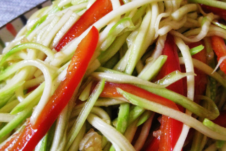 凉拌西葫芦丝怎么做