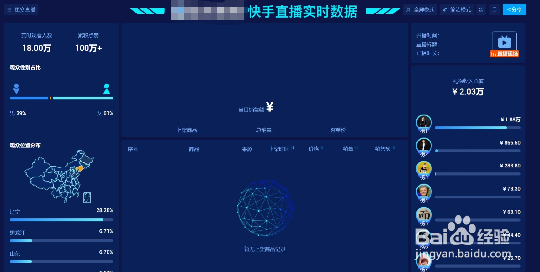 如何查询快手直播实时卖货数据分析？