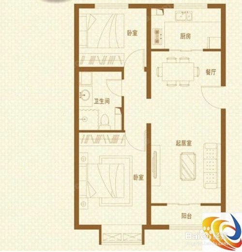 金地格林格林二居室80.58平米现代简约案例分享