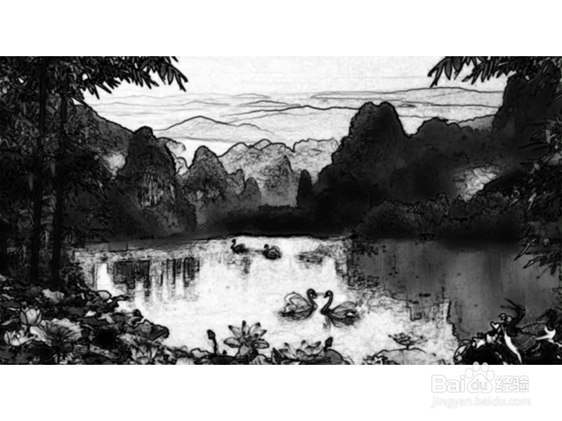 如何用PS为照片设计出水墨画的艺术效果？