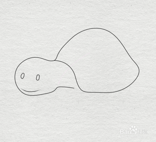 简笔画--卡通版小海龟的画法