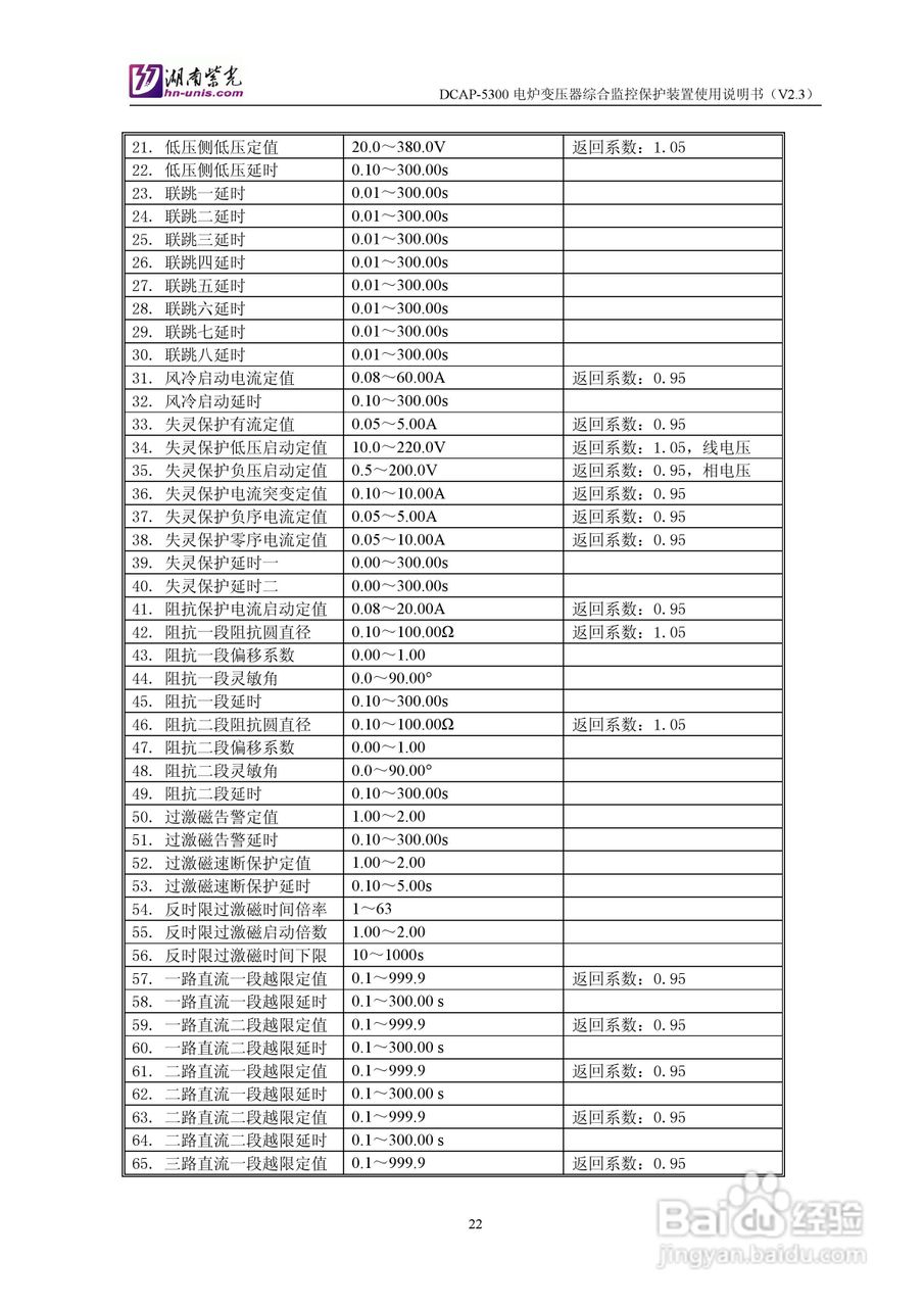 紫光DCAP-5300电炉变压器综合监控保护装置使用说明书:[3]
