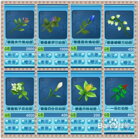 QQ炫舞G币花园花朵一览