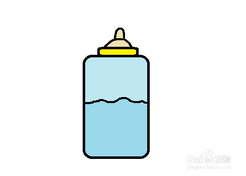 画奶瓶的步骤