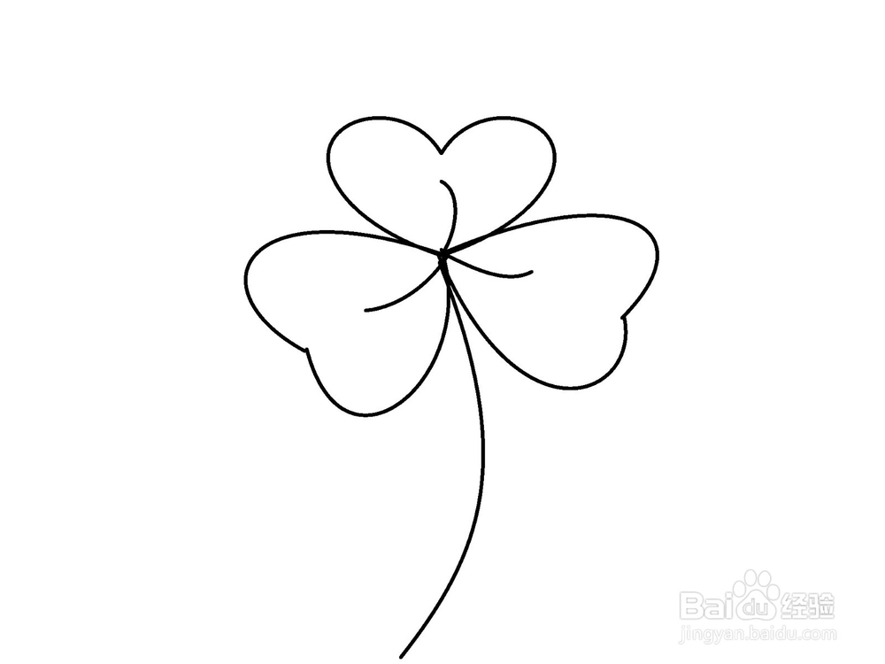 三叶草的简单画法