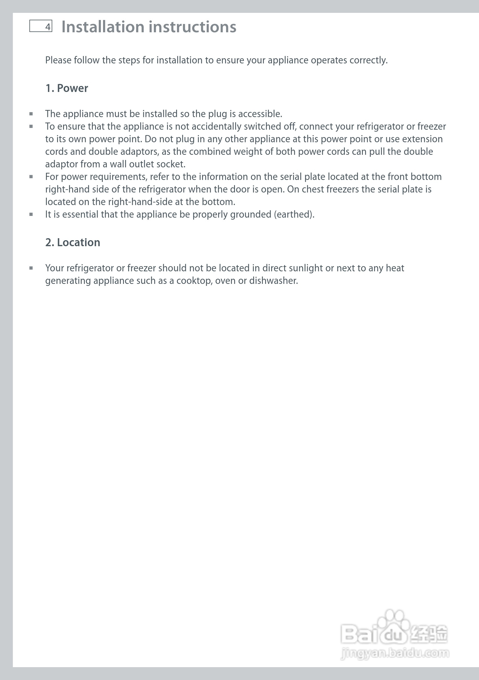 斐雪派克E402BRXFD2冰箱说明书:[1]