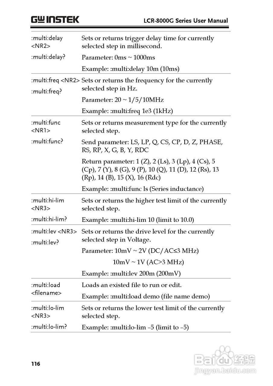 固纬LCR-8110G高精度LCR测试仪使用说明书:[12]