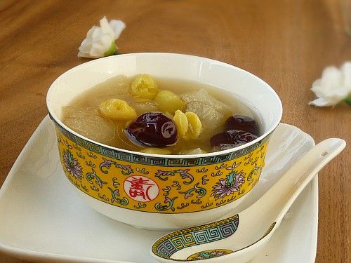 生梨红枣白果汤