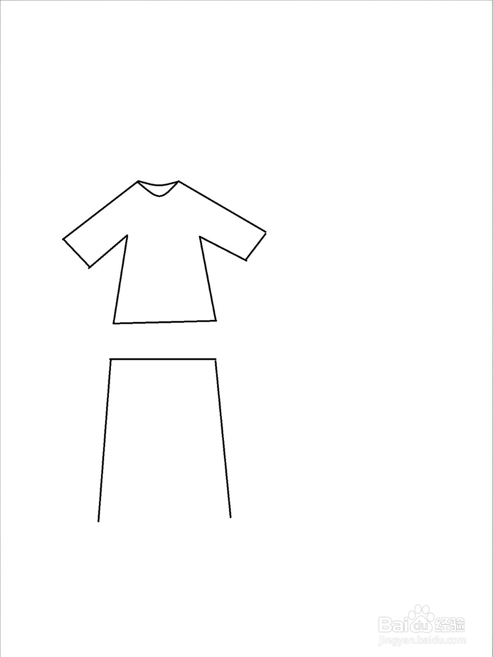 幼儿画衣裤的简单步骤