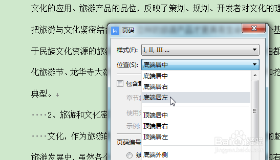 WPS怎么设置页码的位置