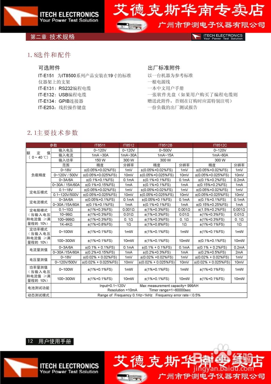 艾德克斯IT8511电子负载说明书:[2]