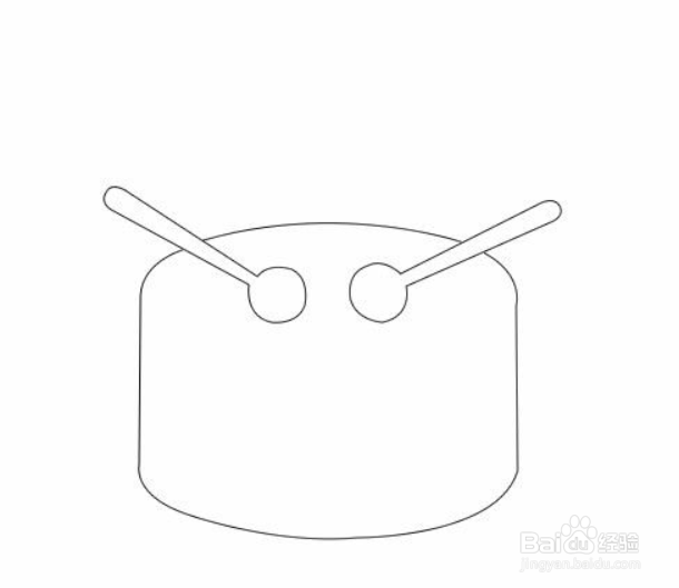 如何画鼓简笔画