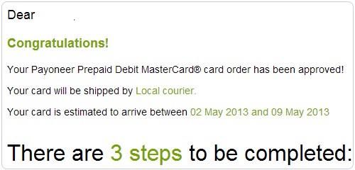 申请Payonee万事达卡和激活的全过程