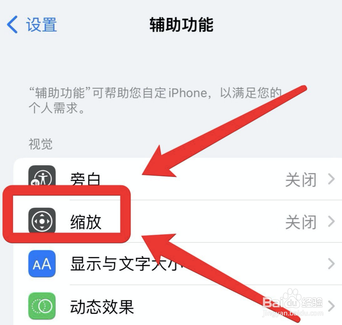 苹果怎么调整缩放级别