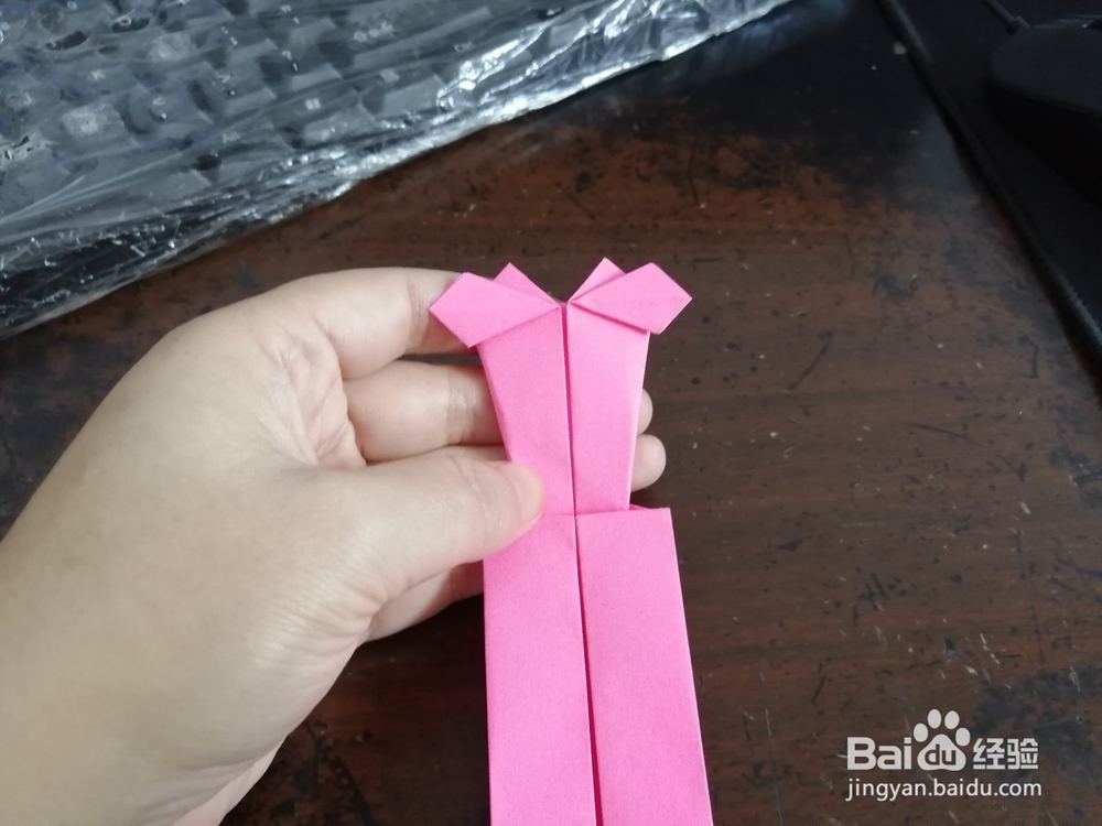 服饰系列之粉色少女裙怎么折